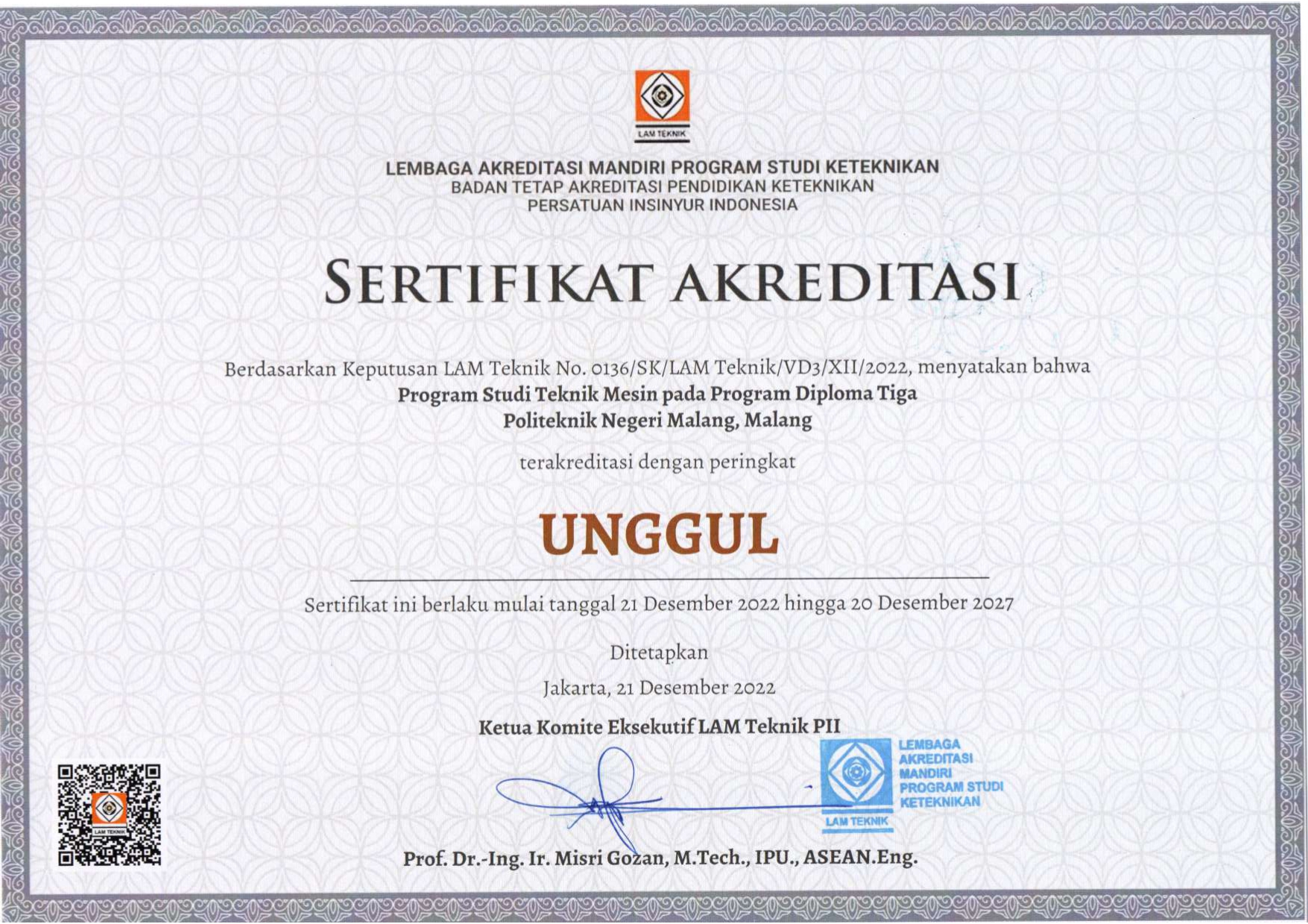 Akreditasi Nasional LAM Teknik